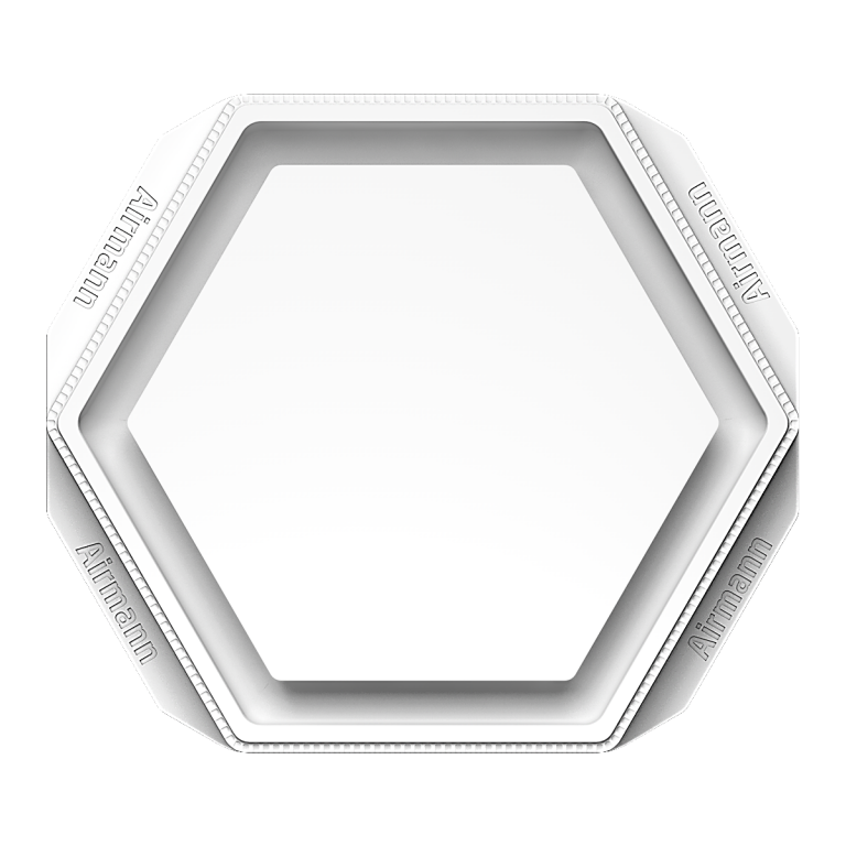 Gipsinis priglaistomas šešiakampis vėdinimo difuzorius Airmann Hexa