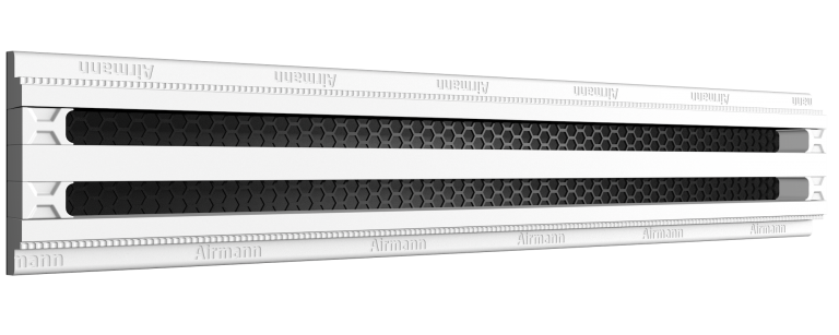 Gipsinis priglaistomas plyšinis vėdinimo difuzorius Airmann Line, 60 cm, dviejų plyšių