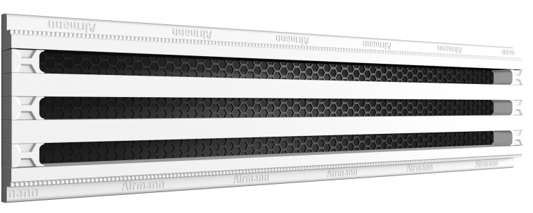 Gipsinis priglaistomas plyšinis vėdinimo difuzorius Airmann Line, 100 cm, trijų plyšių