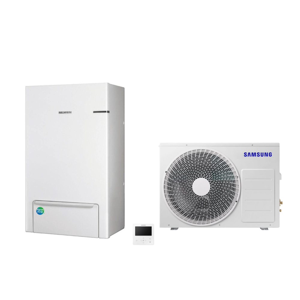 SAMSUNG oras-vanduo 6.0/6.5 kW SPLIT šilumos siurblio KOMPLEKTAS (be tūrinio šildytuvo)