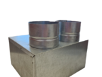Metalinė dėžutė vėdinimo grotelėms 2x75, jungimas viršuje