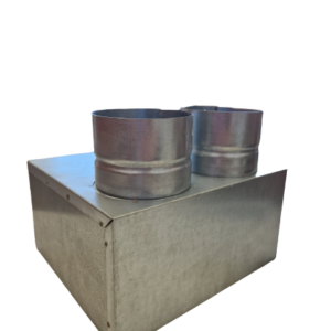 Metalinė dėžutė vėdinimo grotelėms 2x75, jungimas viršuje