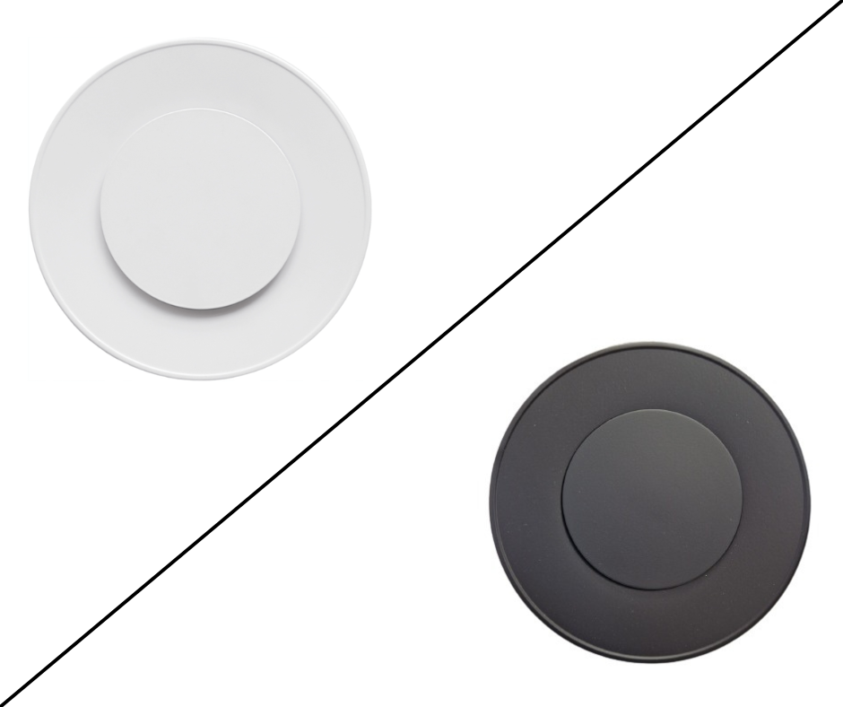 Apvalus vėdinimo difuzorius, universalus, BALTAS, JUODAS