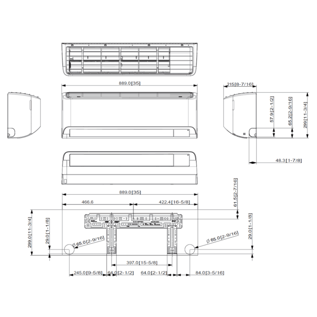 SAMSUNG SIENINIS BEVĖJO NORDIC WINDFREE 3.5/4.0 kW šilumos siurblio oras oras komplektas - Image 7