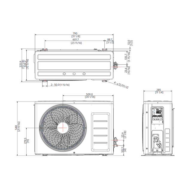 SAMSUNG SIENINIS BEVĖJO NORDIC WINDFREE 3.5/4.0 kW šilumos siurblio oras oras komplektas - Image 8