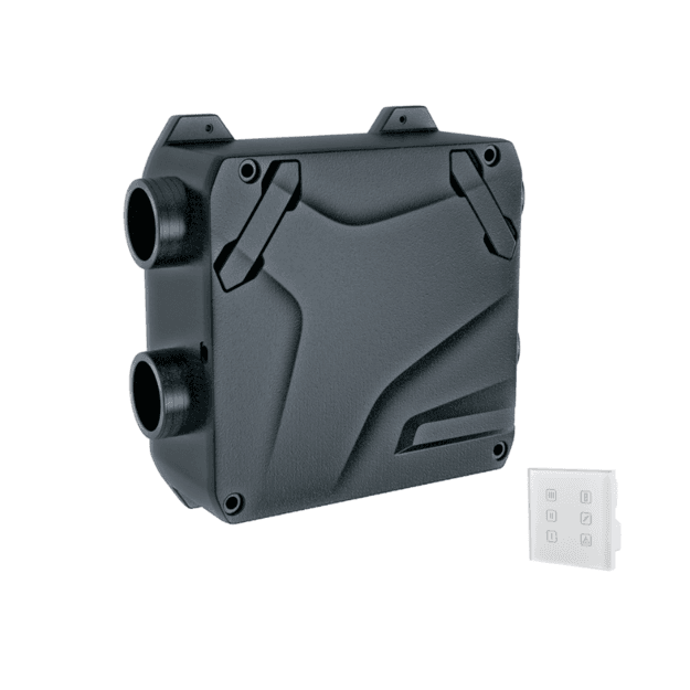 Plokštelinis ENTALPINIS rekuperatorius BLAUBERG Reneo-Fit D 100-E S14 su valdymo PULTU