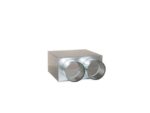 Metalinė dėžutė vėdinimo grotelėms 2x75, jungimas gale