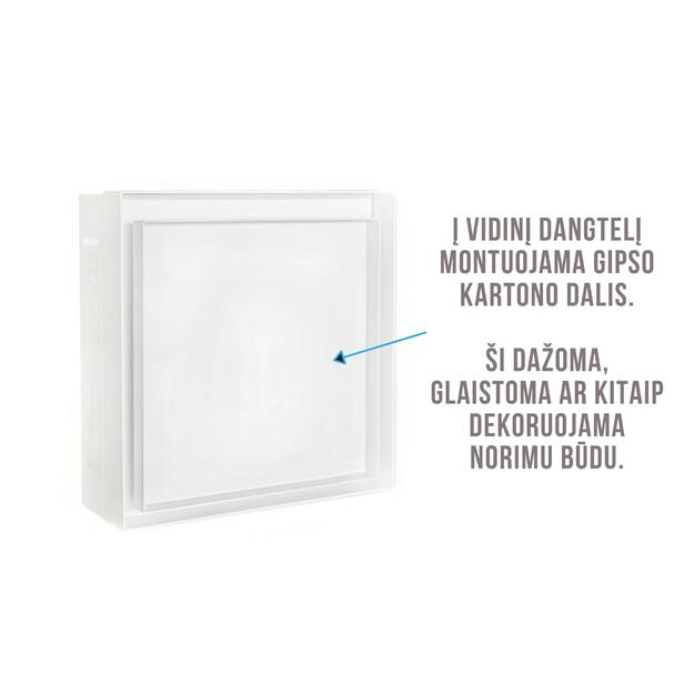 Metalinis priglaistomas kvadratinis vėdinimo difuzorius, DKG - Image 3