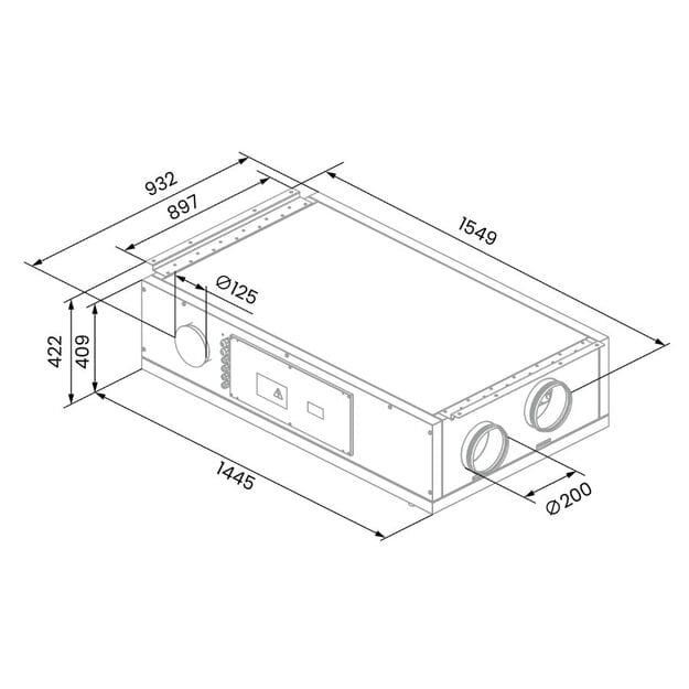 Rotacinis lubinis rekuperatorius RECOM 6RT su WIFI valdymu – 2