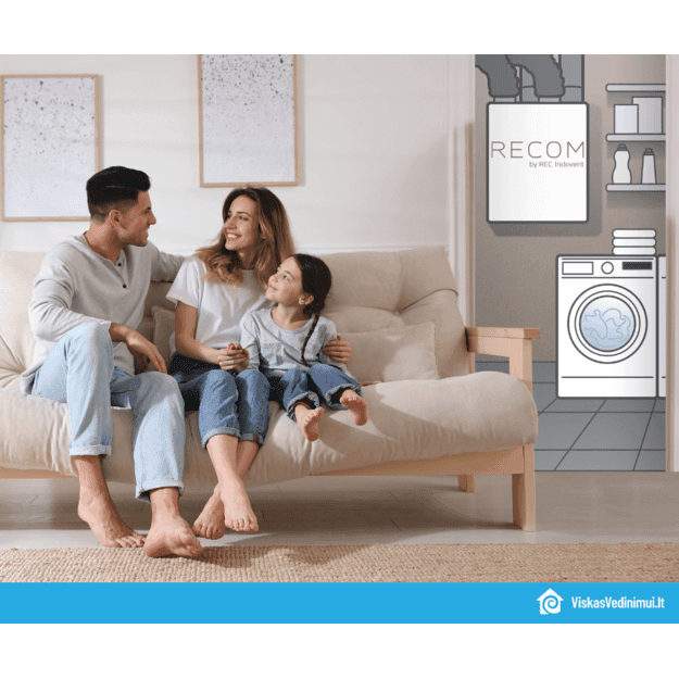 Rotacinis sieninis rekuperatorius RECOM 2SR su WIFI valdymu – 5