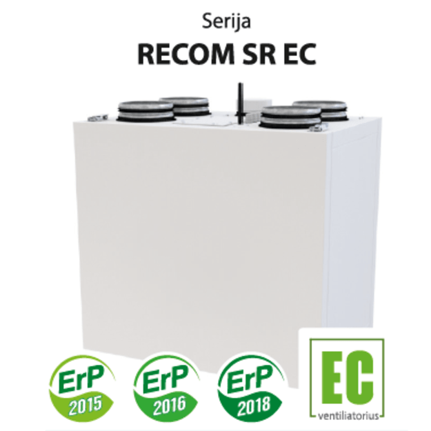 Rotacinis sieninis rekuperatorius RECOM 3SR su WIFI valdymu - Image 2