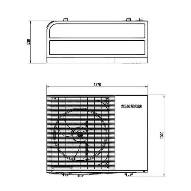 SAMSUNG oras–vanduo 14 kW Mono HT Quiet šilumos siurblys monoblokas be talpos, su hydro moduliu - Image 5