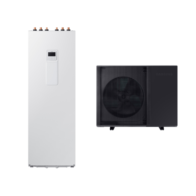 SAMSUNG oras-vanduo 8 kW Mono HT Quiet šilumos siurblys monoblokas su 260 l tūriniu šildytuvu