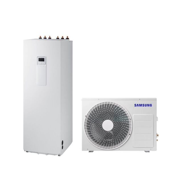 SAMSUNG oras-vanduo 4.4/5.0 kW SPLIT šilumos siurblio KOMPLEKTAS (su 260 l tūriniu šildytuvu)