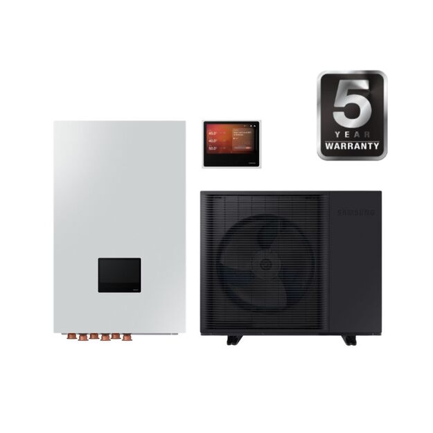SAMSUNG oras–vanduo 12.5/12.5 kW šilumos siurblys be talpos, su hydro moduliu, WIFI, trifazis