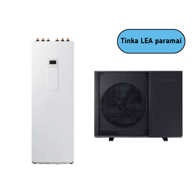 SAMSUNG oras-vanduo 8 kW Mono HT Quiet šilumos siurblys monoblokas su 260 l tūriniu šildytuvu - Image 8