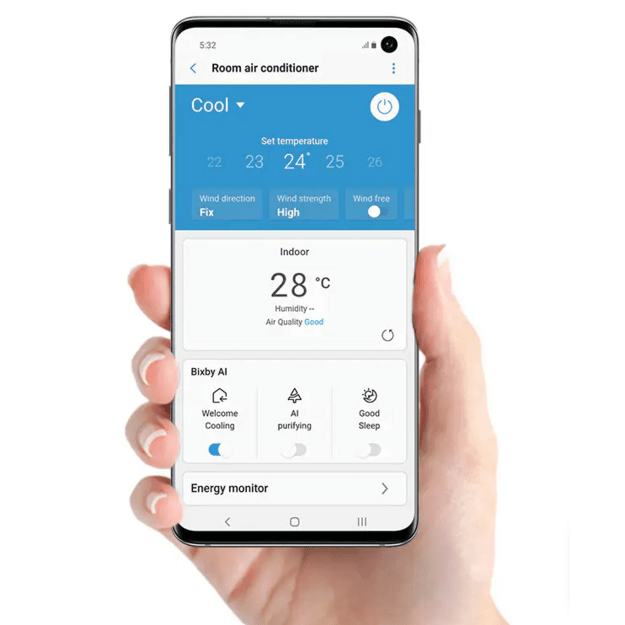 Samsung WindFree™ Premiere Black 2.0/2.2 kW oro kondicionierius su WIFI (komplektas) - Image 3
