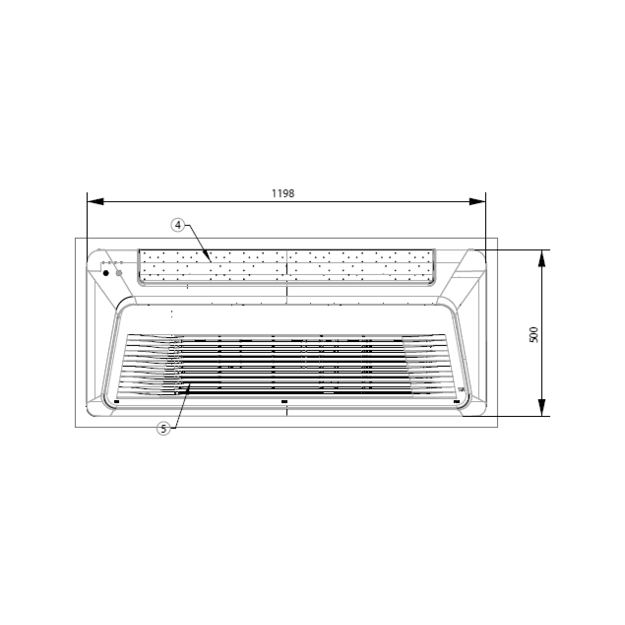 SAMSUNG BEVĖJĖS Windfree™ S2 vienkryptės kasetės tipo 2.6/2.9 kW oro kondicionieriaus Multi split vidinis blokas – 6
