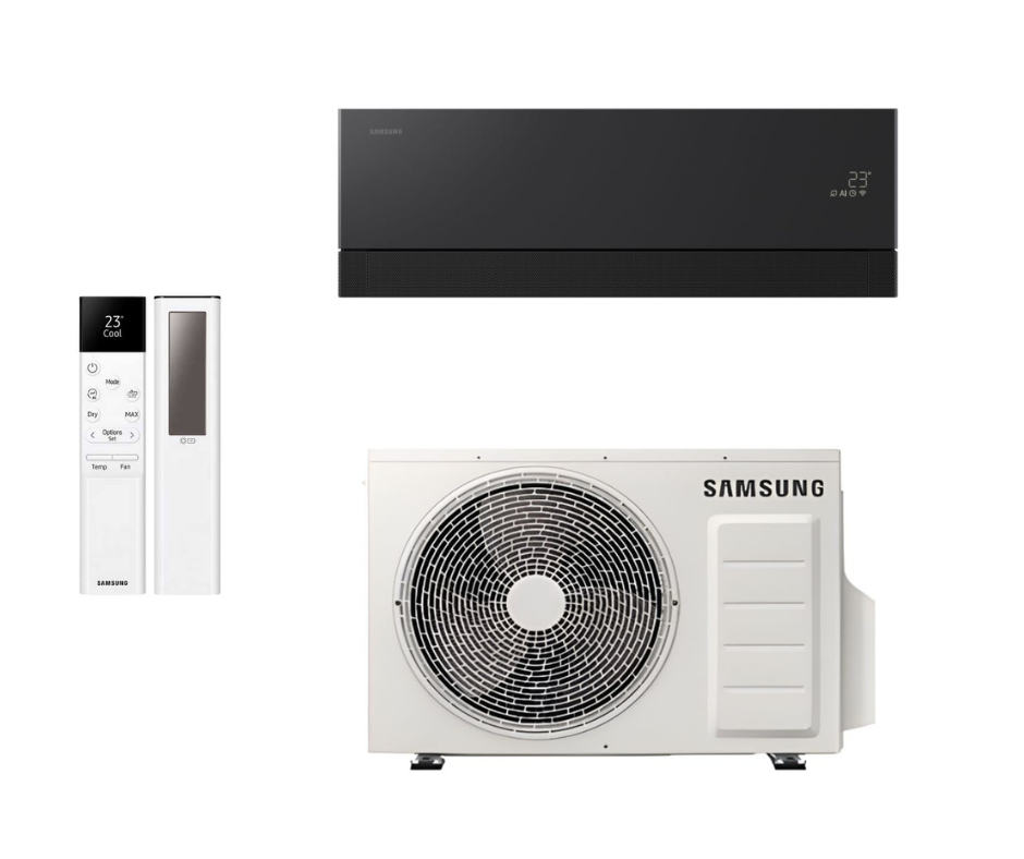 Samsung WindFree™ Premiere Black 2.0/2.2 kW oro kondicionierius su WIFI (komplektas)