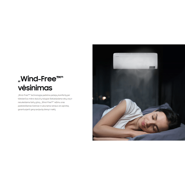 Samsung WindFree™ Premiere Black 2.5/3.2 kW oro kondicionierius su WIFI (komplektas) - Image 2