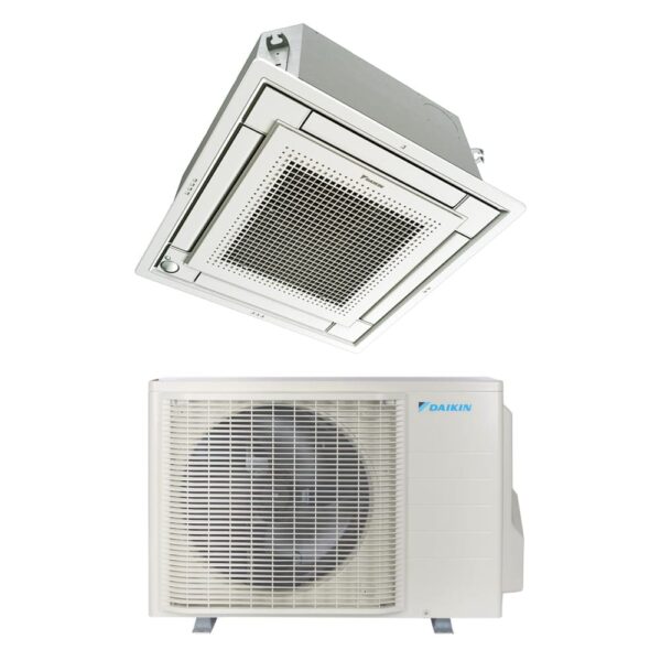Daikin FULLY FLAT COMPACT kasetinis oro kondicionieriaus komplektas 5.0/5.8 kW (FFA50A9 / RXM50A) — be dekoratyvių grotelių