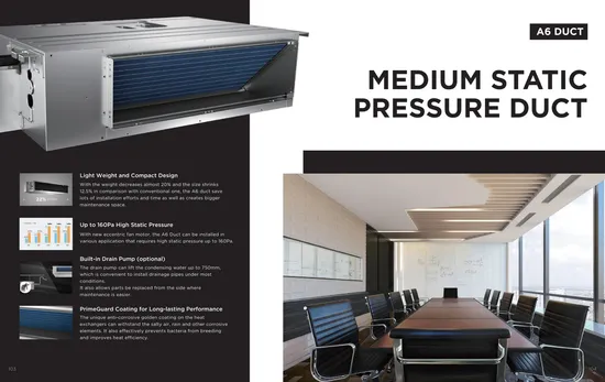 Midea V8 miniVRF ortakinis vidinis blokas MIH36T2N18 (3,6/4,0 kW)
